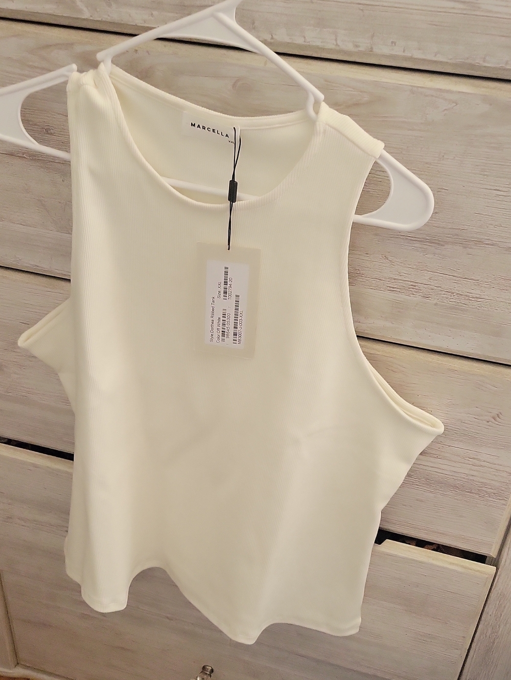 MARELLA Ivory Ribbed Sleeveless Tank